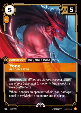Yone, Blademaster #116/221 — Organized Play Promos
