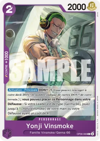 Yonji Vinsmoke (OP06-066) (Full Art) — ONE PIECE CARD THE BEST (PRB01)