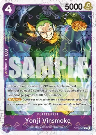 Yonji Vinsmoke (OP06-067) (Alternative Art) — ONE PIECE CARD THE BEST (PRB01)