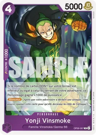 Yonji Vinsmoke (OP06-067) (Full Art) — ONE PIECE CARD THE BEST (PRB01)