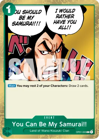You Can Be My Samurai!! (OP01-055) (Pirate Foil) — One Piece Card The Best Vol.2(PRB02)