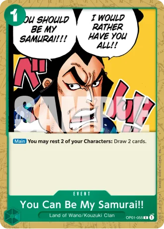 You Can Be My Samurai!! (OP01-055) (Reprint) — One Piece Card The Best Vol.2(PRB02)