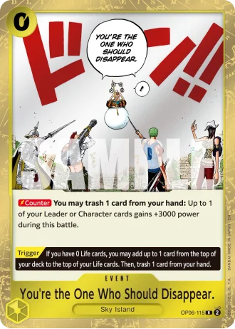 You're the One Who Should Disappear. (OP06-115) (Reprint) — One Piece Card The Best Vol.2(PRB02)