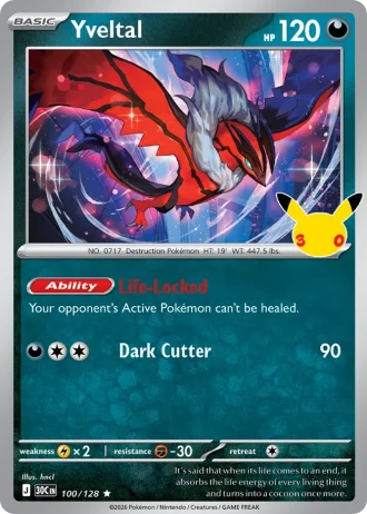 Yveltal #100/128 — 30th Celebration