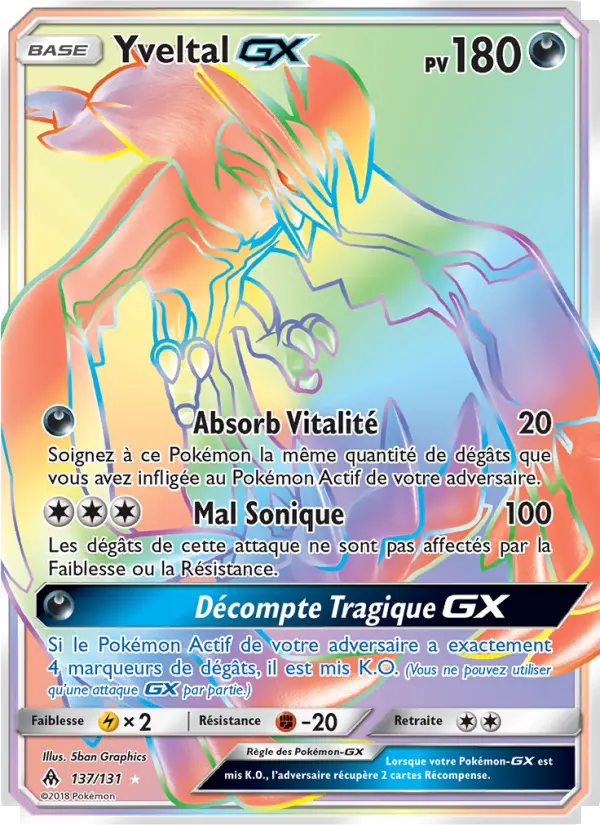 Yveltal GX #137 — Lumière Interdite