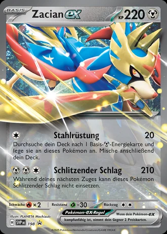 Zacian ex #198 — Karmesin & Purpur Promos