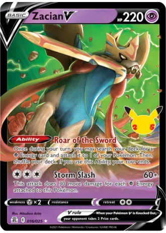 Zacian V #16/25 — Celebrations