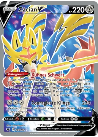 Zacian V #195/202 — Schwert & Schild