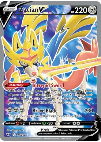 Zacian V #195/202 — Sword & Shield