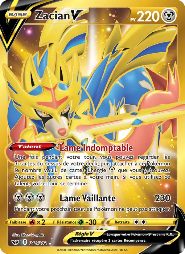 Zacian V #211 — Épée et Bouclier