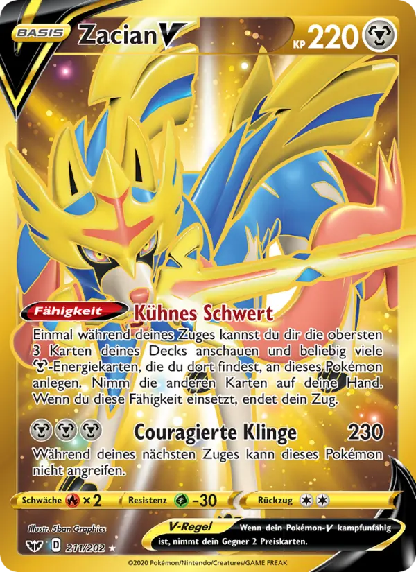 Zacian V #211 — Schwert & Schild