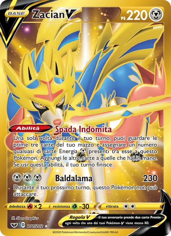 Zacian V #211 — Spada e Scudo