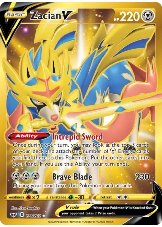 Zacian V #211/202 — Sword & Shield
