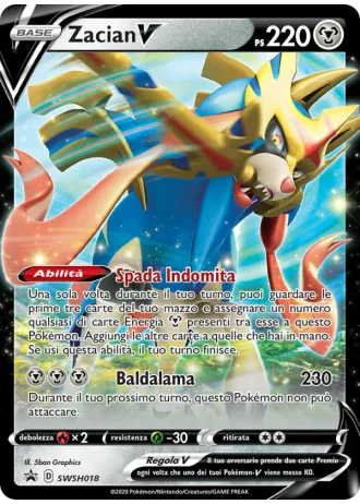 Zacian V SWSH018 — Spada e Scudo Promos