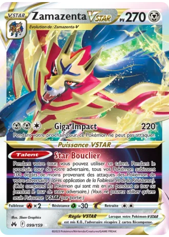 Zamazenta VSTAR #099/159 — Zénith Suprême