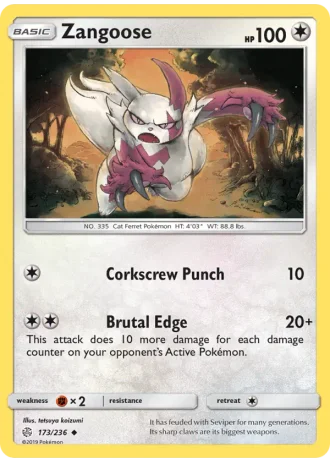 Zangoose #173/236 — Cosmic Eclipse