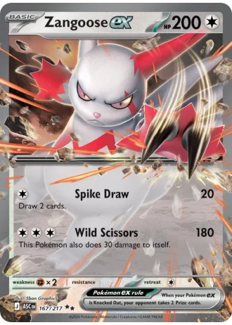 Zangoose ex #167 — Ascended Heroes