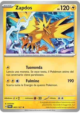 Zapdos #065 — Crepuscolo Mascherato