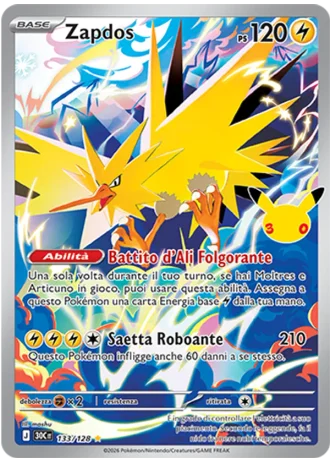 Zapdos #133/128 — 30° Anniversario