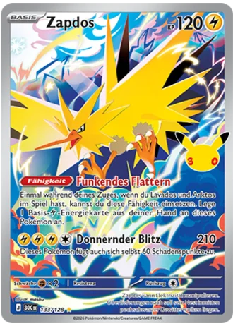 Zapdos #133/128 — 30 Jahre