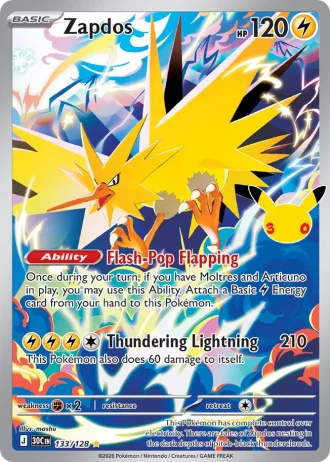Zapdos #133/128 — 30th Celebration
