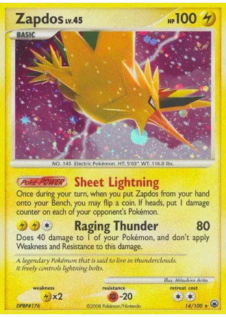 Zapdos #14 — Majestic Dawn