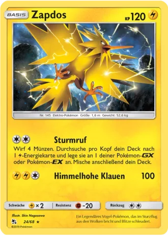 Zapdos #24/68 — Verborgenes Schicksal