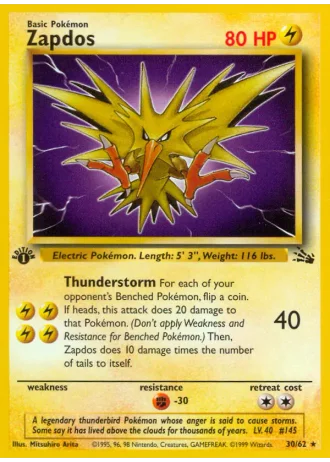 Zapdos #30/62 — Fossil