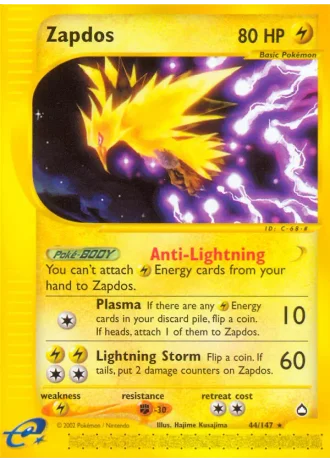Zapdos #44 — Aquapolis