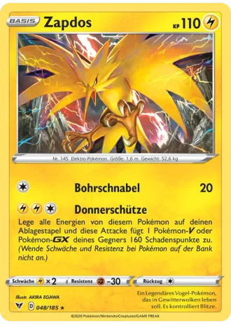 Zapdos #48/185 — Farbenschock