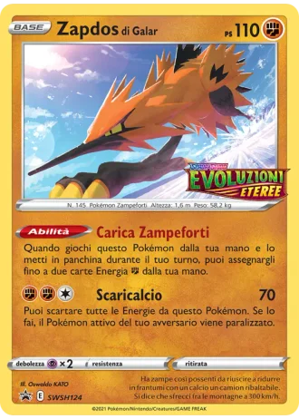 Zapdos di Galar SWSH124 — Spada e Scudo Promos