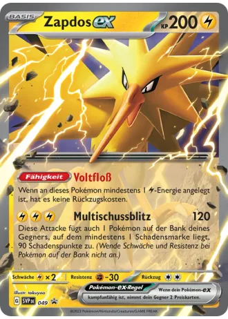 Zapdos ex #049 — Karmesin & Purpur Promos