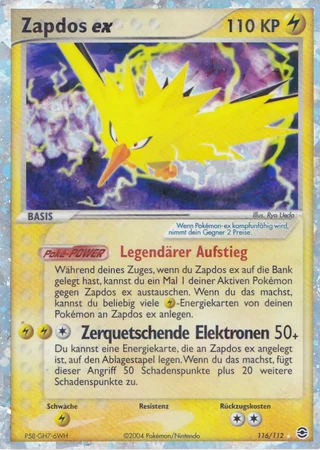 Zapdos ex #116 — EX Feuerrot & Blattgrün