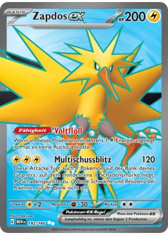 Zapdos ex #192/165 — 151