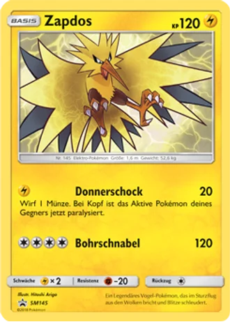 Zapdos SM145 — Sonne & Mond Promos