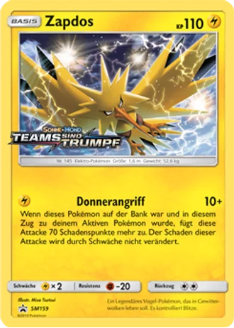 Zapdos SM159 — Sonne & Mond Promos