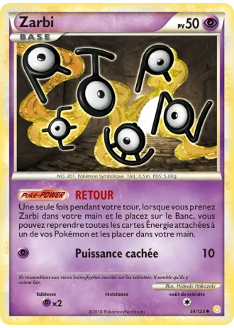 Zarbi #54/123 — HeartGold SoulSilver