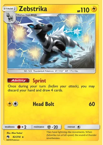 Zebstrika (League Challenge 3rd Place) #82/214 — Lost Thunder