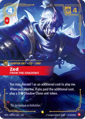 Zed, From the Shadows #023a/166 — Vendetta