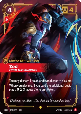 Zed, From the Shadows #169/166 — Vendetta