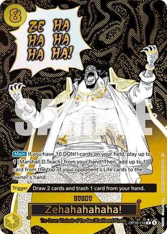 Zehahahahaha! (OP16-116) (Alternative Art) — The Time of Battle (OP16)