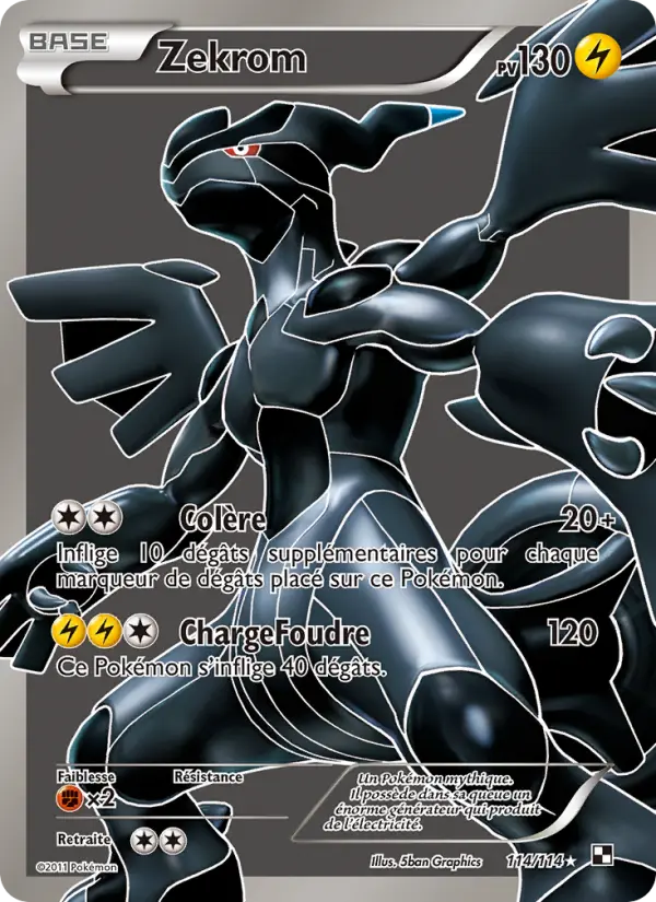 Zekrom #114 — Noir & Blanc