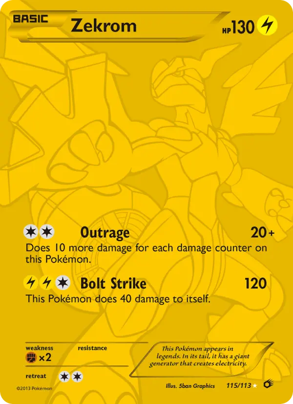 Zekrom #115 — Legendary Treasures