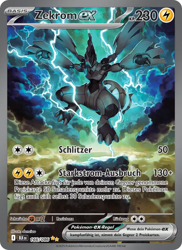 Zekrom ex #166 — Schwarze Blitze