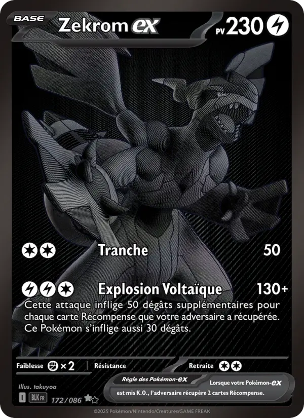 Zekrom ex #172 — Foudre Noire