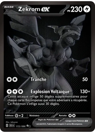 Zekrom ex #172 — Foudre Noire