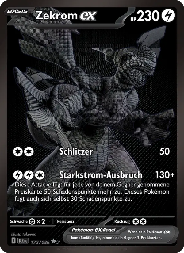 Zekrom ex #172 — Schwarze Blitze