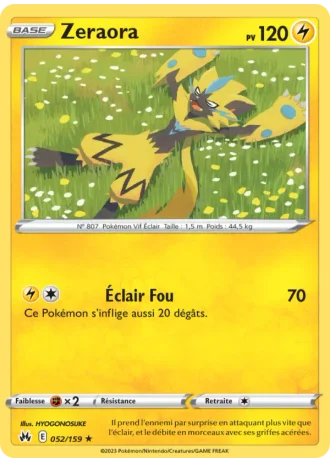 Zeraora #052/159 — Zénith Suprême