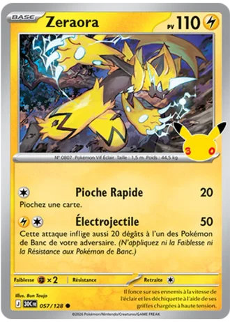 Zeraora #057/128 — 30e Anniversaire