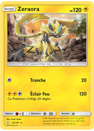 Zeraora #52/181 — Duo de Choc